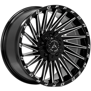 Armed Wheels Militia Gloss Black Milled 18x9 +12 5x139.7mm 110.1mm