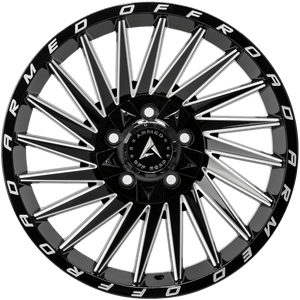 Armed Wheels Militia Gloss Black Milled 18x9 +12 5x127mm 78.1mm