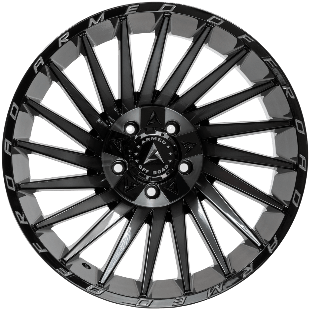 Armed Wheels Militia Gloss Black Machined + Tint 20x10 -18 5x127mm 78.1mm