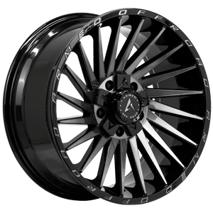 Armed Wheels Militia Gloss Black Machined + Tint 20x9 +12 5x127mm 78.1mm