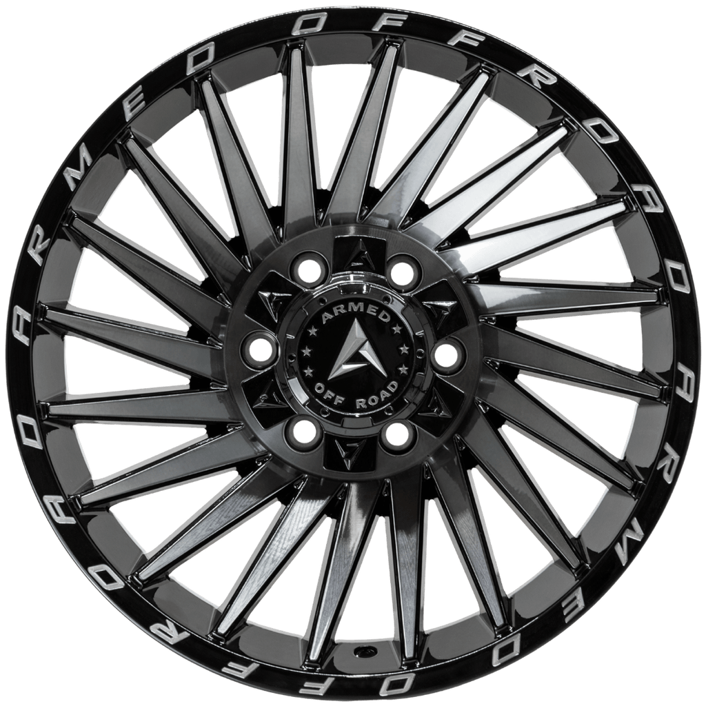 Armed Wheels Militia Gloss Black Machined + Tint 18x9 +12 6x135mm 108.1mm