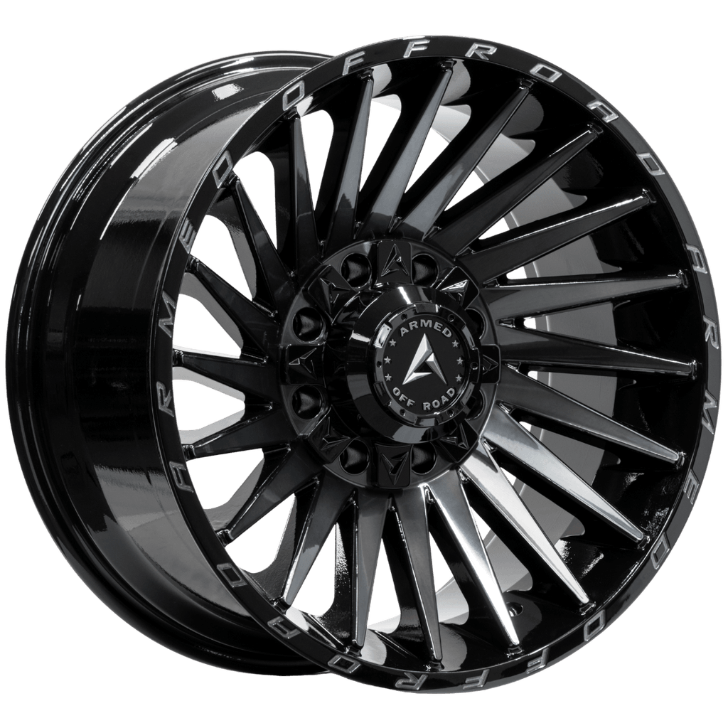 Armed Wheels Militia Gloss Black Machined + Tint 20x10 -18 8x165.1mm 125.1mm