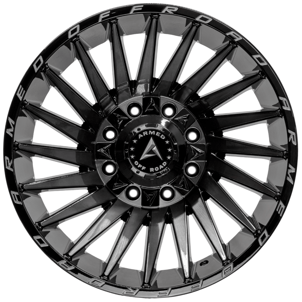 Armed Wheels Militia Gloss Black Machined + Tint 20x10 -18 8x165.1mm 125.1mm - Wheelwiz