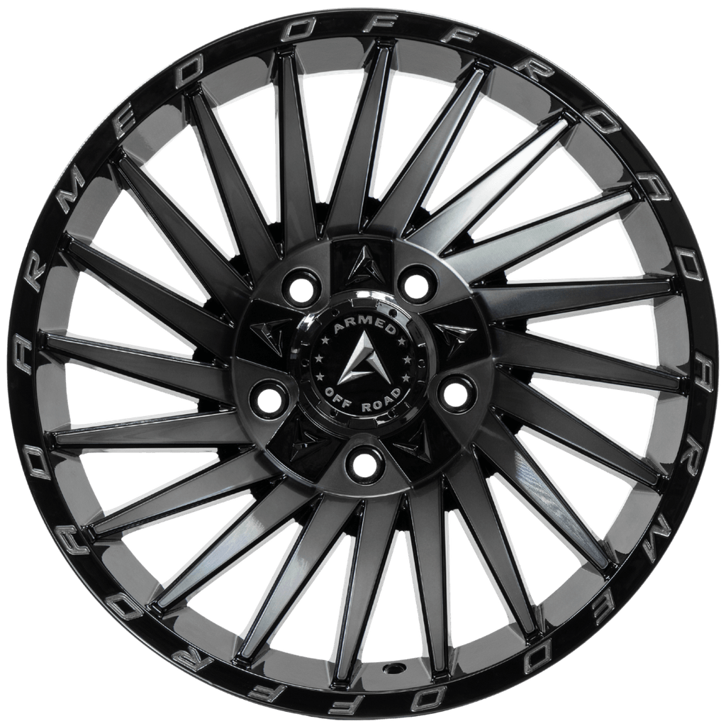 Armed Wheels Militia Gloss Black Machined + Tint 18x9 +12 5x127mm 78.1mm