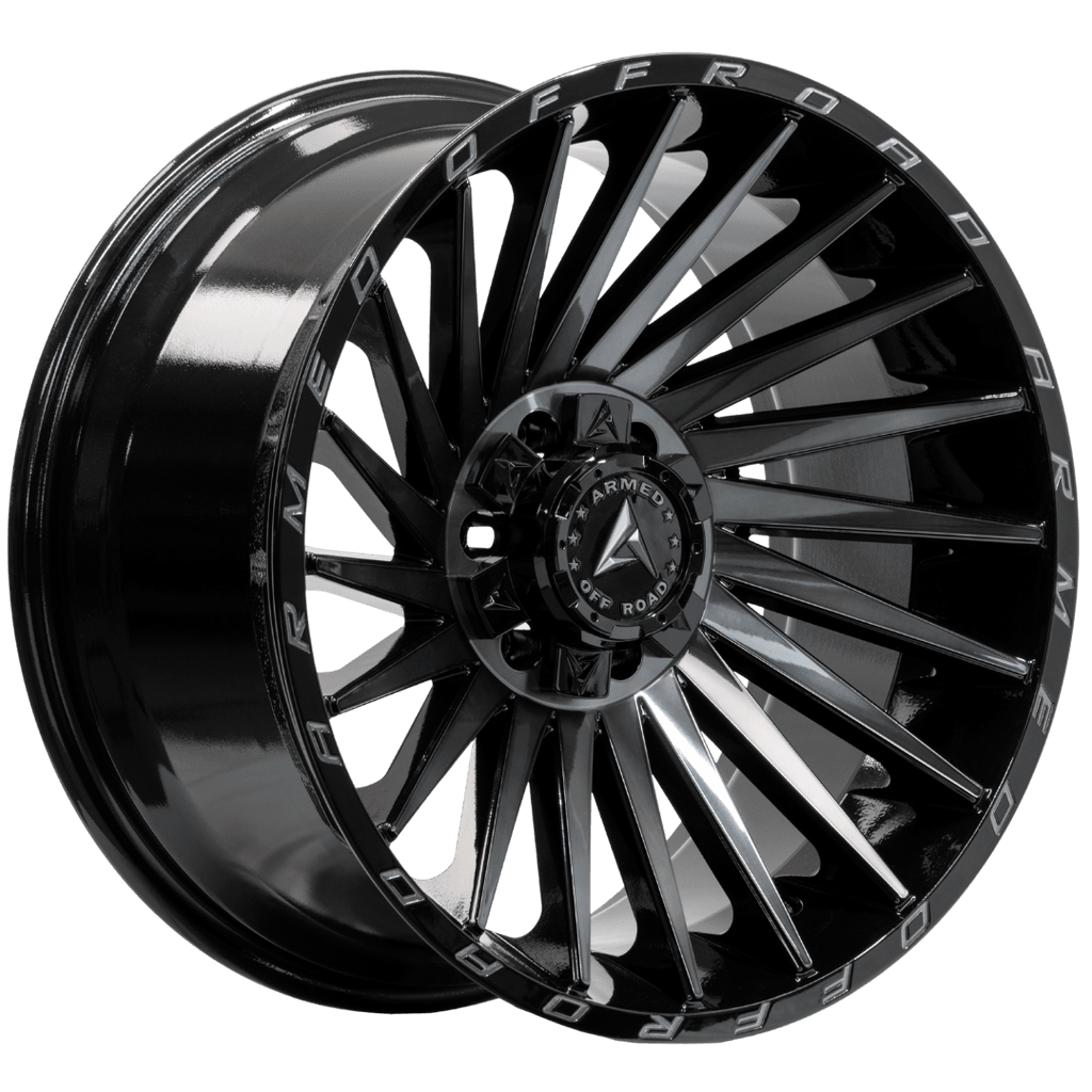Armed Wheels Militia Gloss Black Machined + Tint 20x10 -18 6x135mm 108.1mm