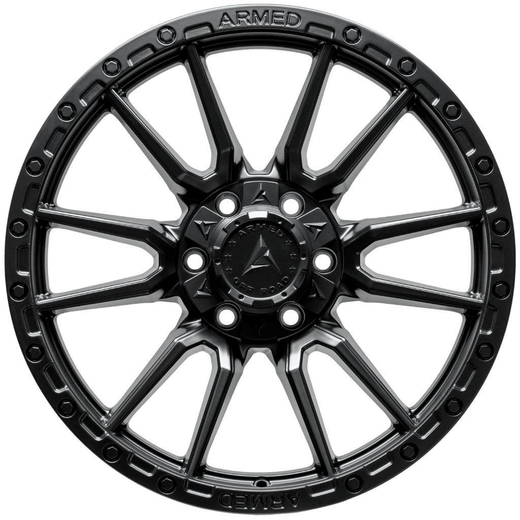 Armed Wheels Spear Full Satin Black 20x9 +12 6x135mm 108.1mm