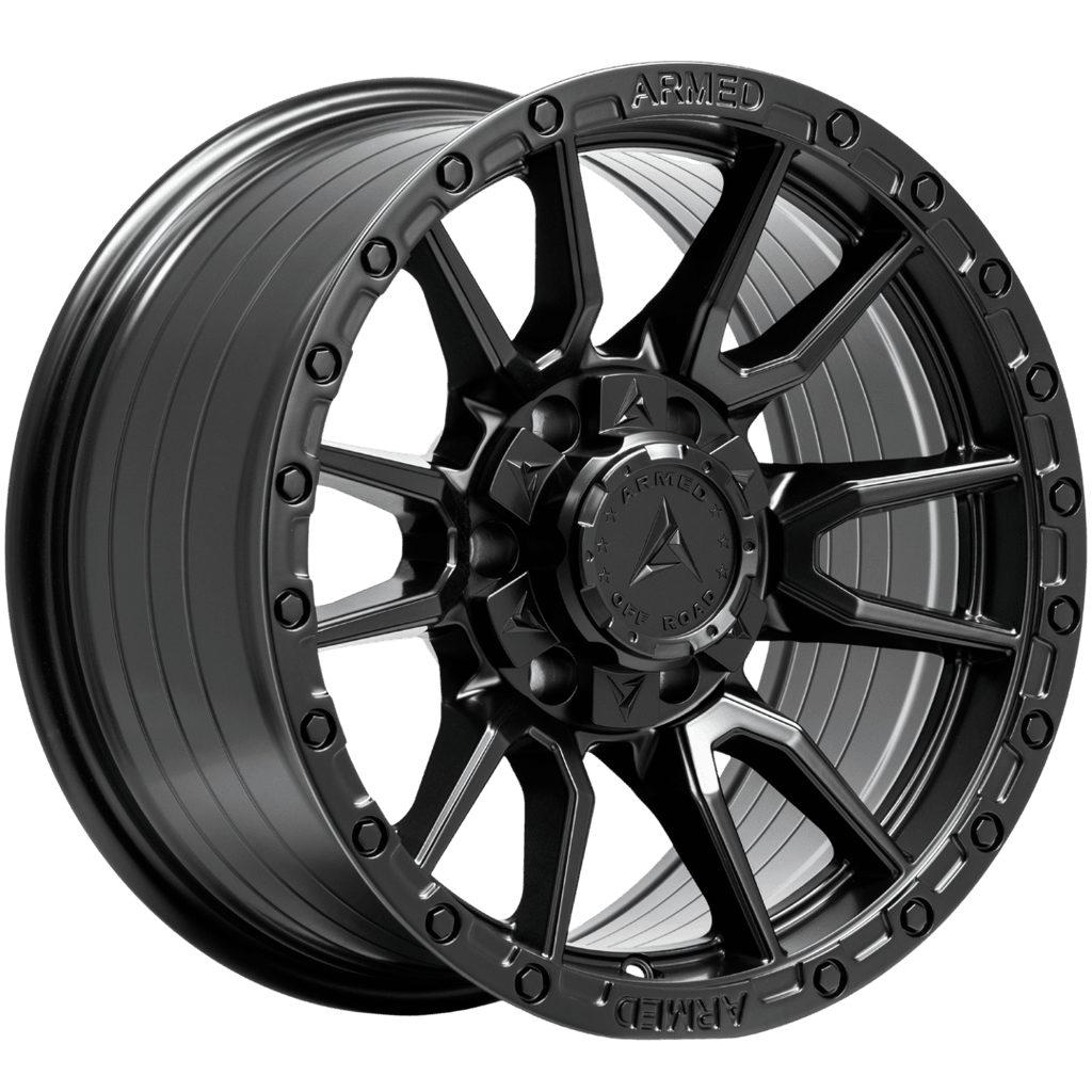 Armed Wheels Spear Full Satin Black 17x9 +12 6x135mm 108.1mm