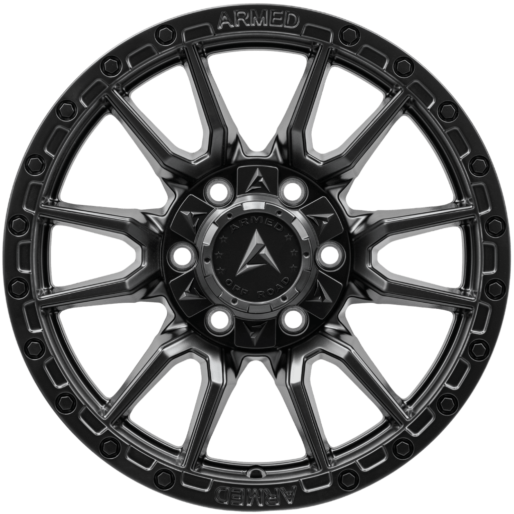 Armed Wheels Spear Full Satin Black 17x9 0 6x135mm 108.1mm