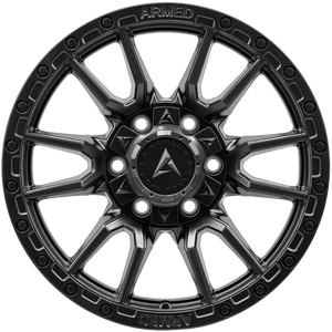 Armed Wheels Spear Full Satin Black 17x9 0 6x135mm 108.1mm