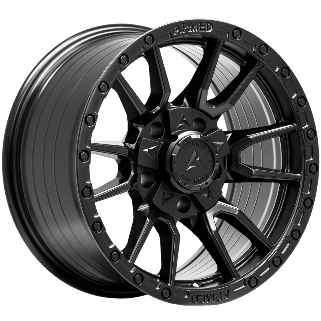Armed Wheels Spear Full Satin Black 17x9 +12 5x127mm 78.1mm