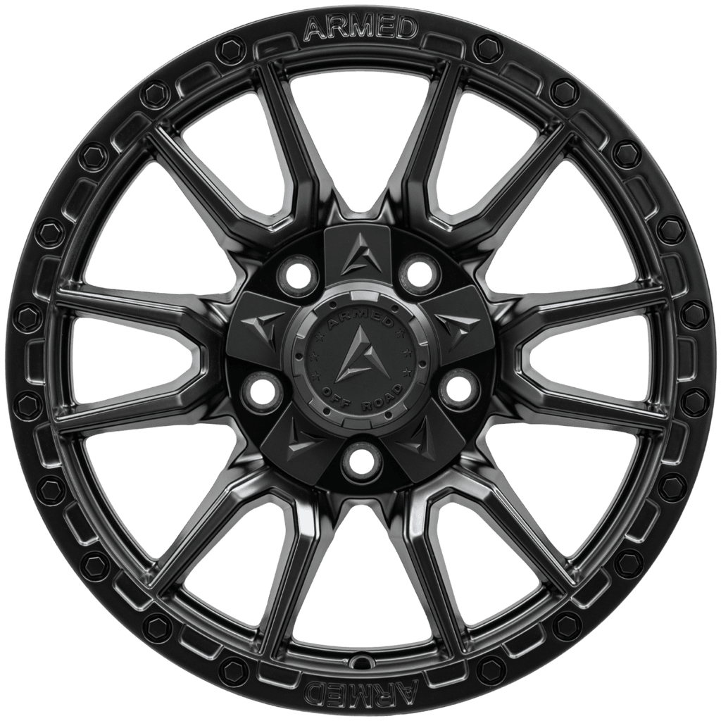 Armed Wheels Spear Full Satin Black 17x9 0 5x127mm 78.1mm