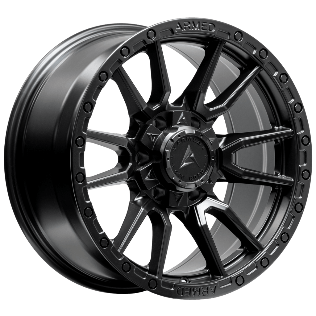 Armed Wheels Spear Full Satin Black 18x9 0 6x135mm 108.1mm