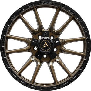 Armed Wheels Spear Satin Black + Satin Bronze Center 18x9 +20 5x113mm 78.1mm