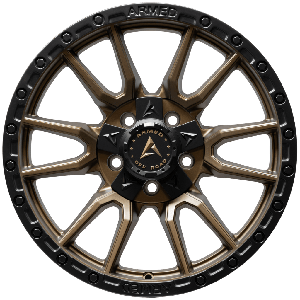 Armed Wheels Spear Satin Black + Satin Bronze Center 18x9 0 5x127mm 78.1mm - Wheelwiz