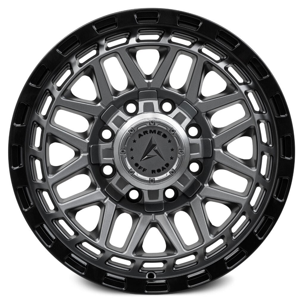 Armed Wheels Tank Matte Black + Gunmetal Face 18x9 +12 8x165.1mm 125.1mm