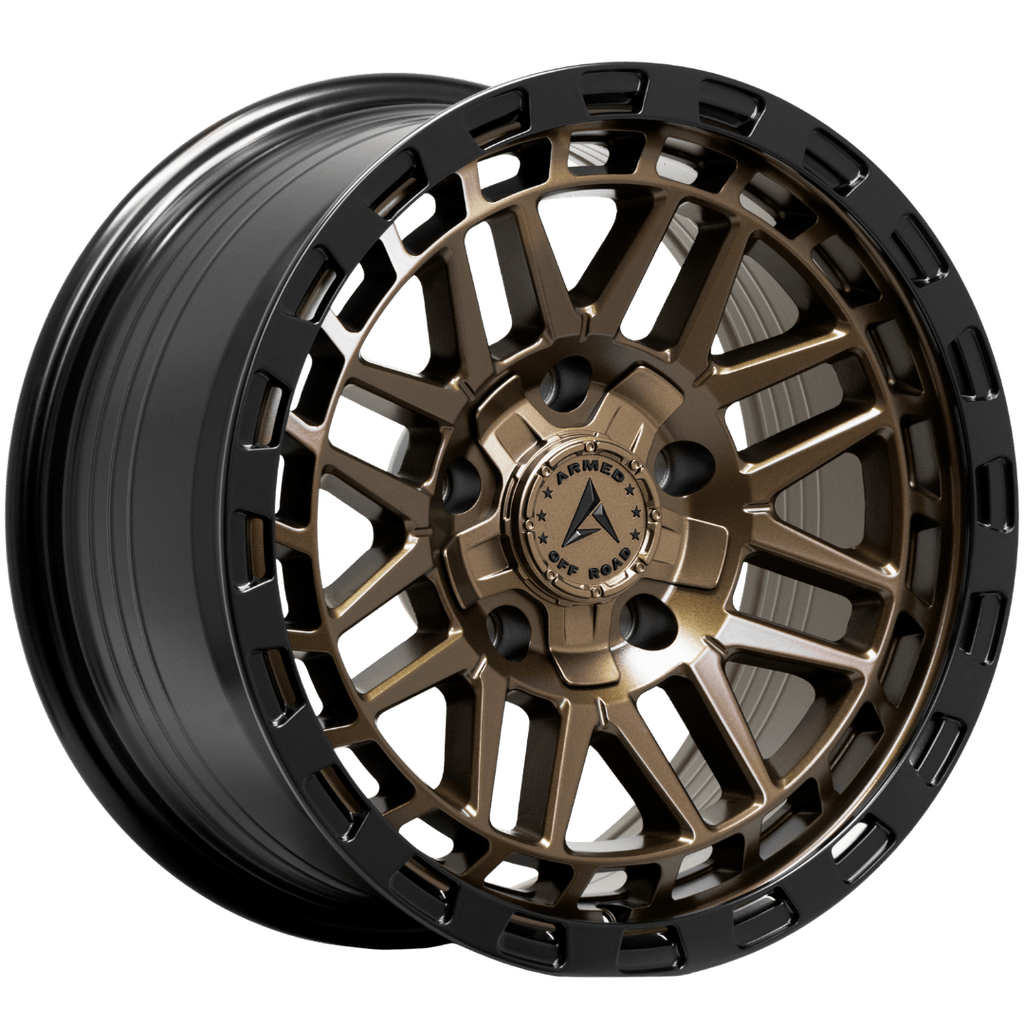 Armed Wheels Tank Matte Black + Bronze Face 17x9 +25 5x113mm 78.1mm