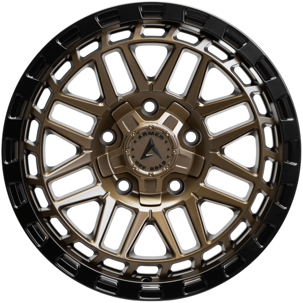 Armed Wheels Tank Matte Black + Bronze Face 17x9 +12 5x127mm 78.1mm - Wheelwiz