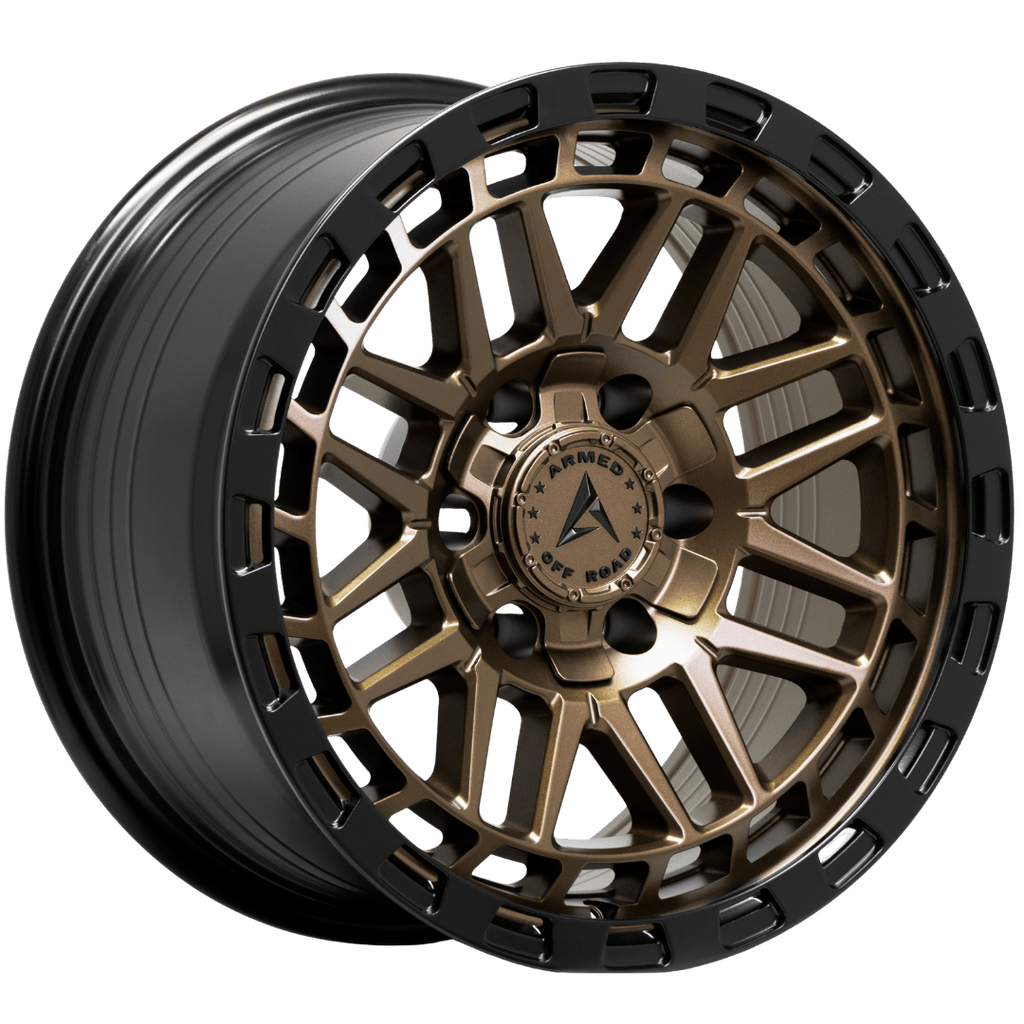 Armed Wheels Tank Matte Black + Bronze Face 17x9 +12 6x135mm 108.1mm