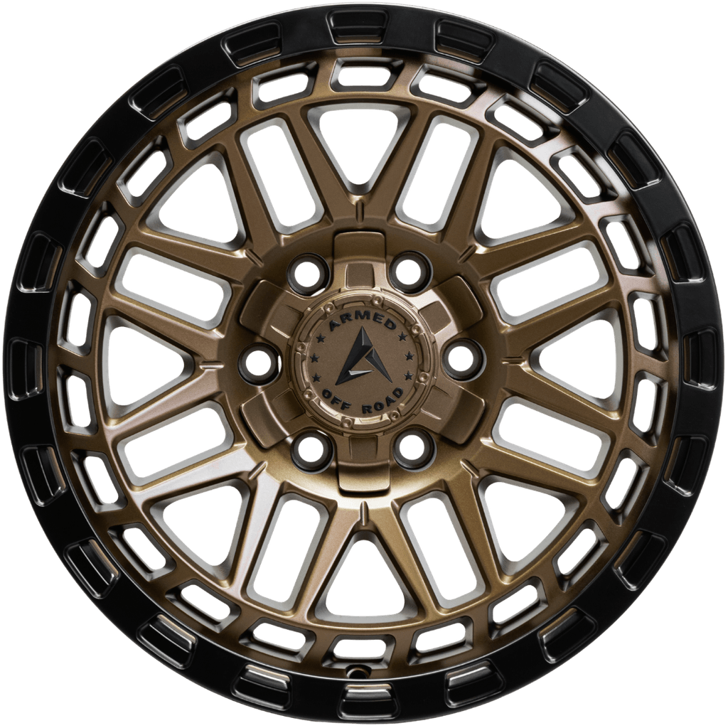 Armed Wheels Tank Matte Black + Bronze Face 17x9 0 6x135mm 108.1mm