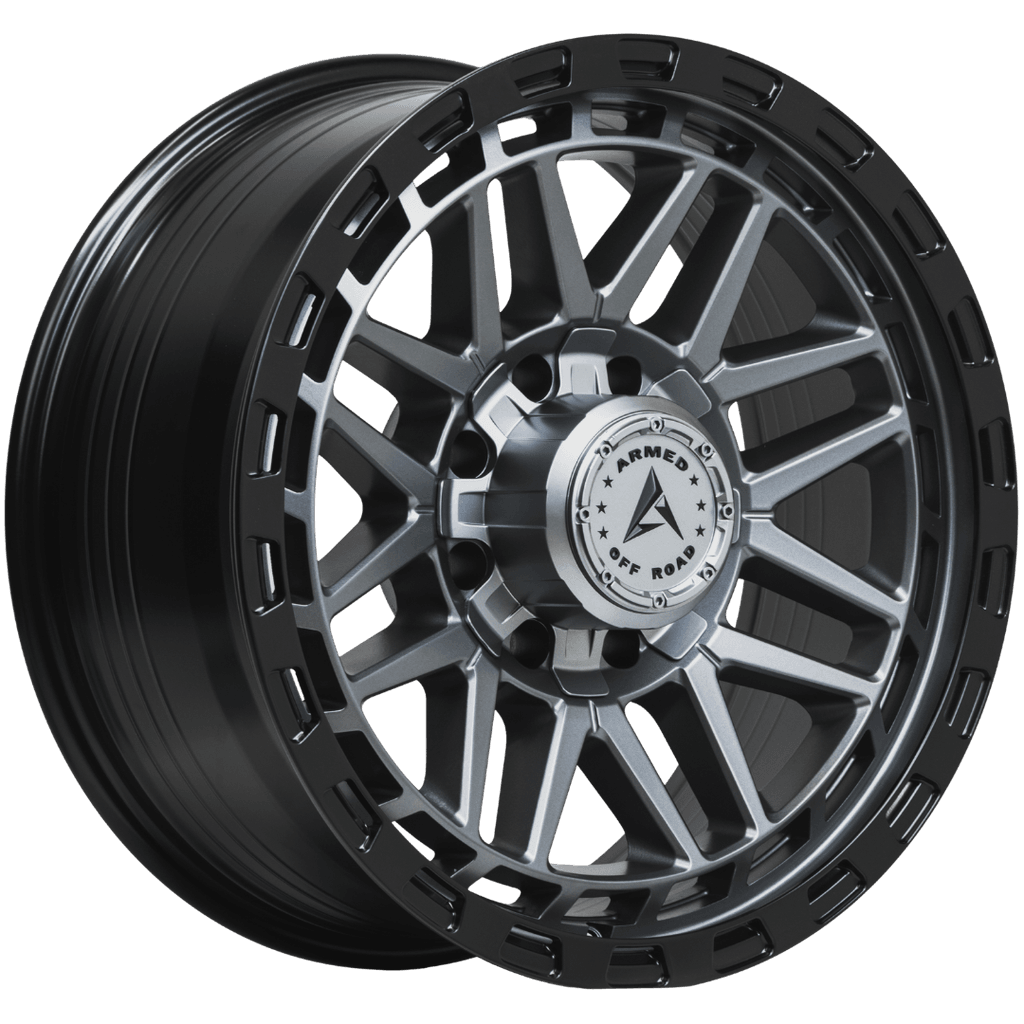 Armed Wheels Tank Matte Black + Gunmetal Face 20x9 0 8x165.1mm 125.1mm