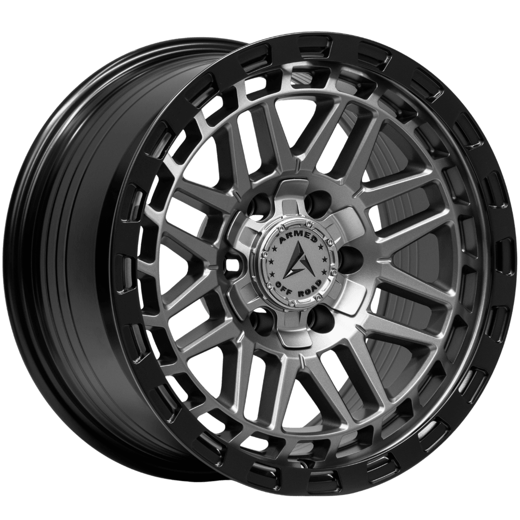 Armed Wheels Tank Matte Black + Gunmetal Face 17x9 0 6x135mm 108.1mm