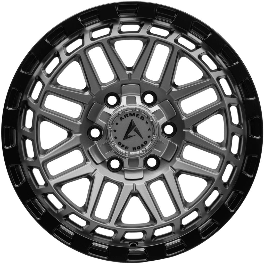 Armed Wheels Tank Matte Black + Gunmetal Face 17x9 +12 6x135mm 108.1mm