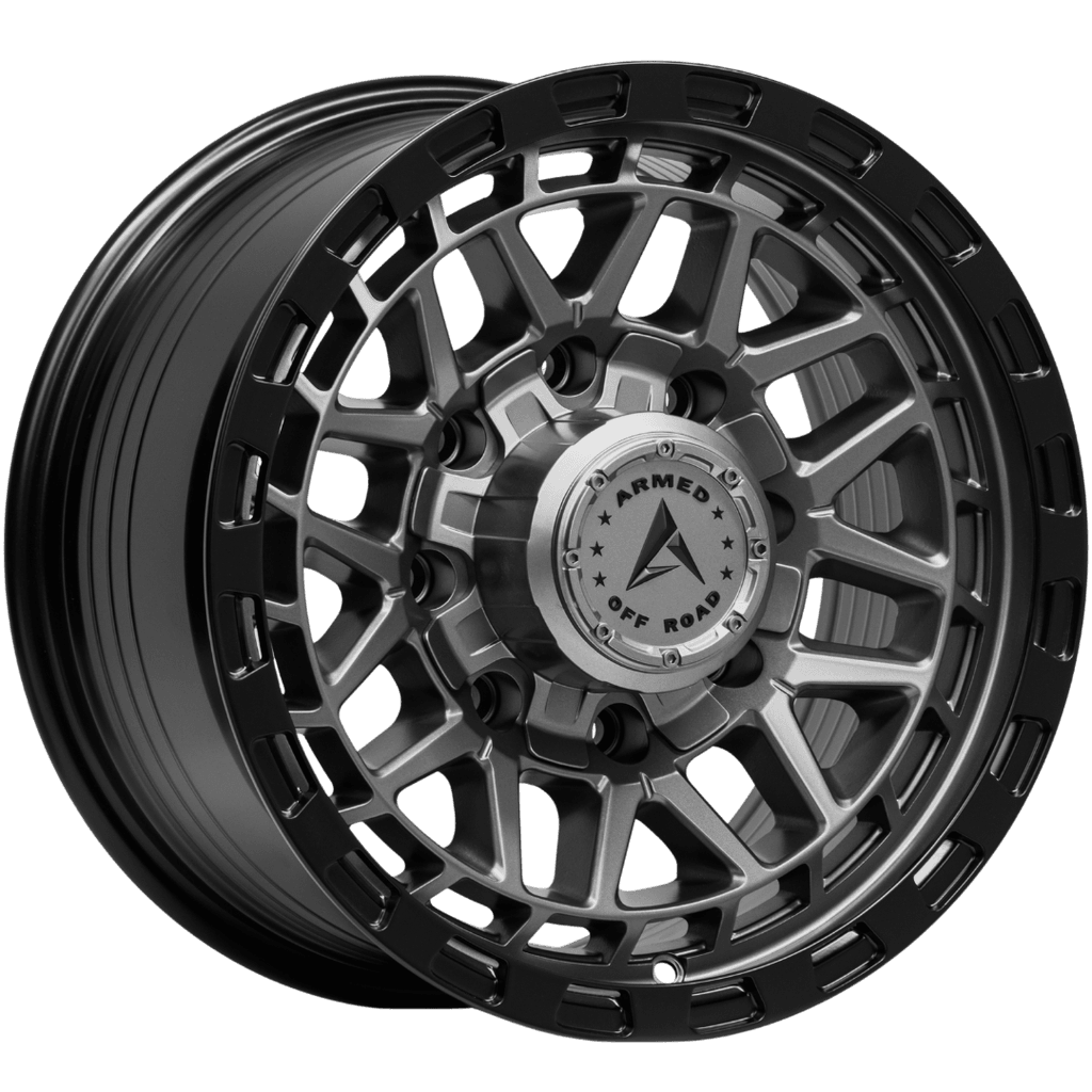 Armed Wheels Tank Matte Black + Gunmetal Face 17x9 0 8x165.1mm 125.1mm
