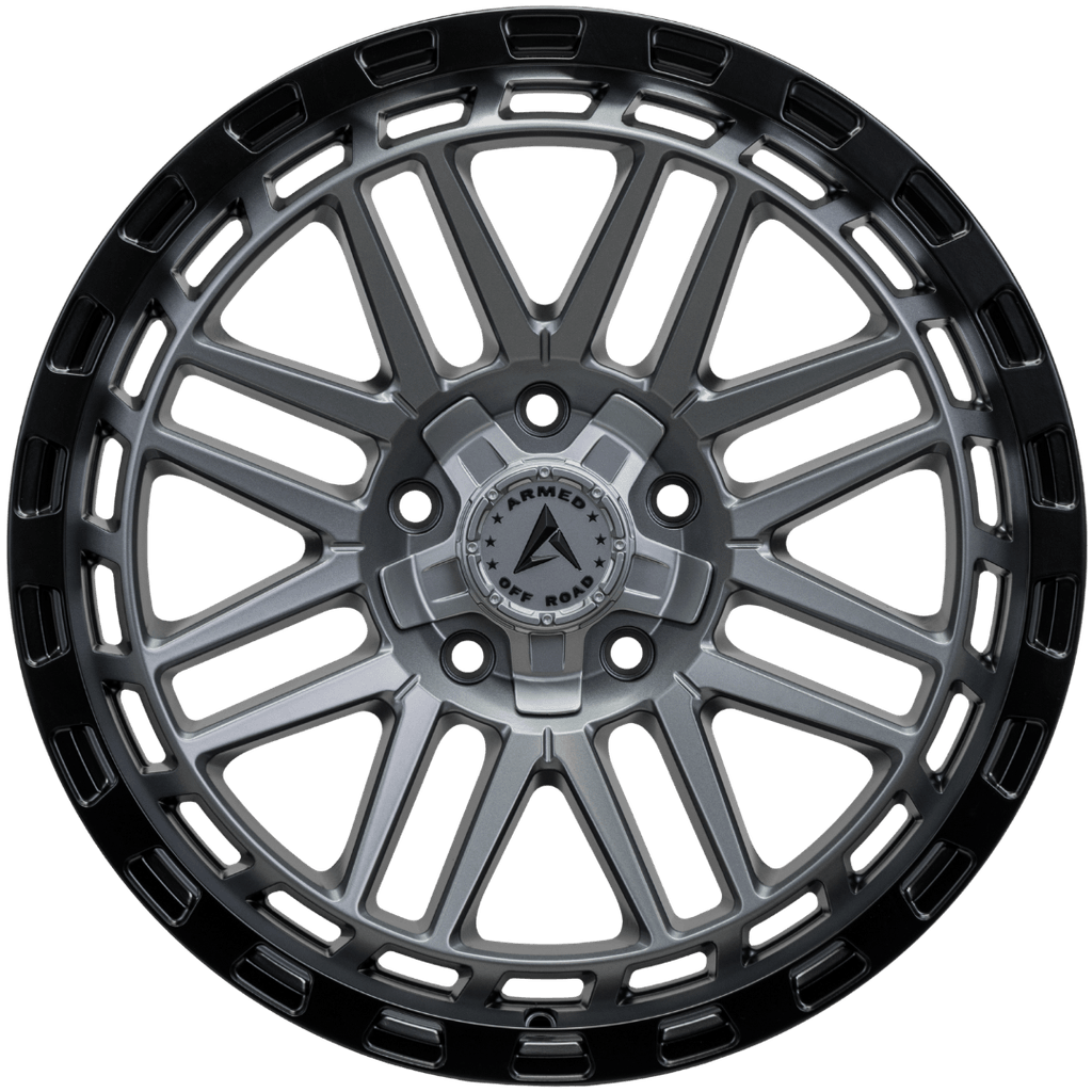 Armed Wheels Tank Matte Black + Gunmetal Face 20x9 +12 5x127mm 78.1mm