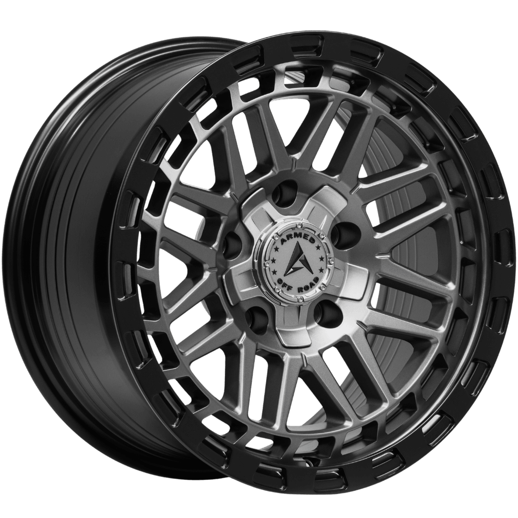 Armed Wheels Tank Matte Black + Gunmetal Face 17x9 +12 5x127mm 78.1mm