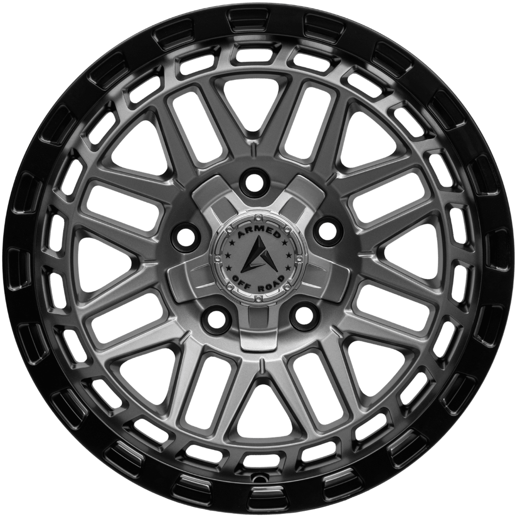 Armed Wheels Tank Matte Black + Gunmetal Face 17x9 +12 5x127mm 78.1mm