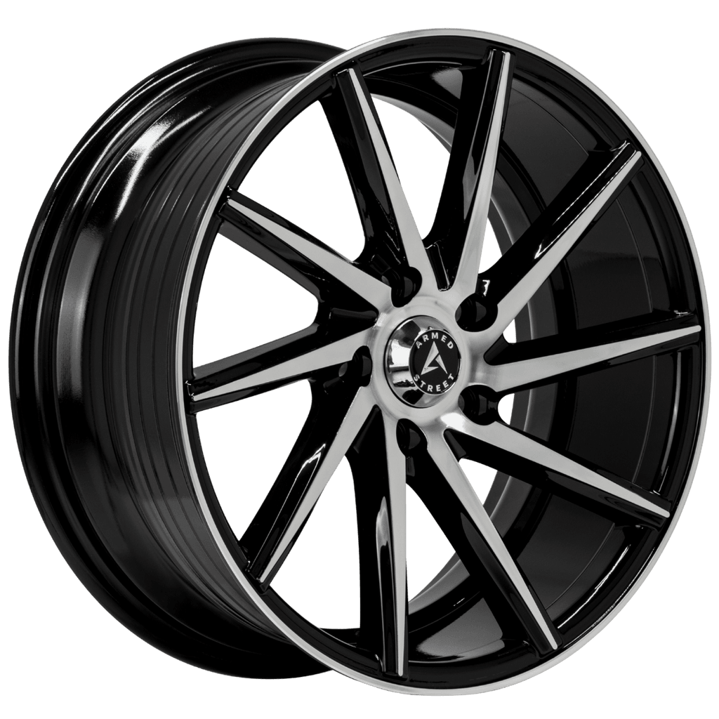 Armed Wheels .38 CAL Gloss Black Machined Face 17x7.5 +38 5x113mm 74.1mm