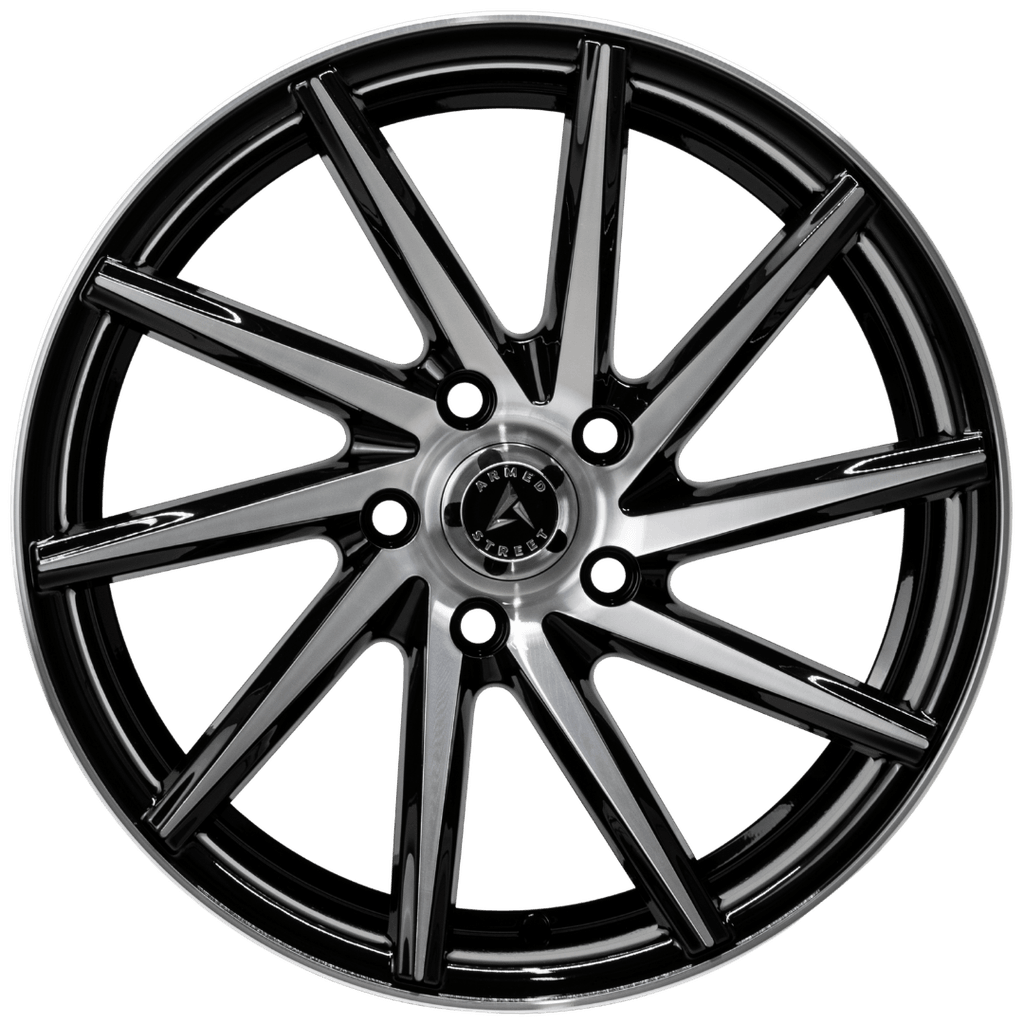 Armed Wheels .38 CAL Gloss Black Machined Face 17x7.5 +38 5x113mm 74.1mm - Wheelwiz