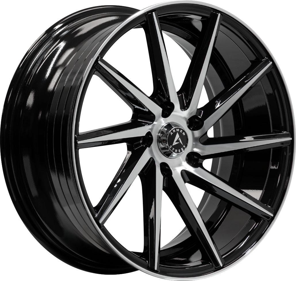 Armed Wheels .38 CAL Gloss Black Machined Face 19x8.5 +35 5x113mm 74.1mm
