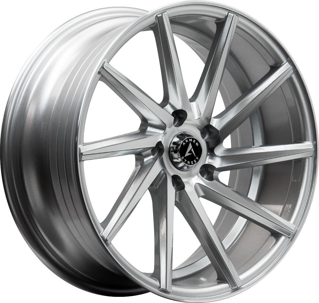 Armed Wheels .38 CAL Gloss Silver Machined Face 19x8.5 +35 5x113mm 74.1mm
