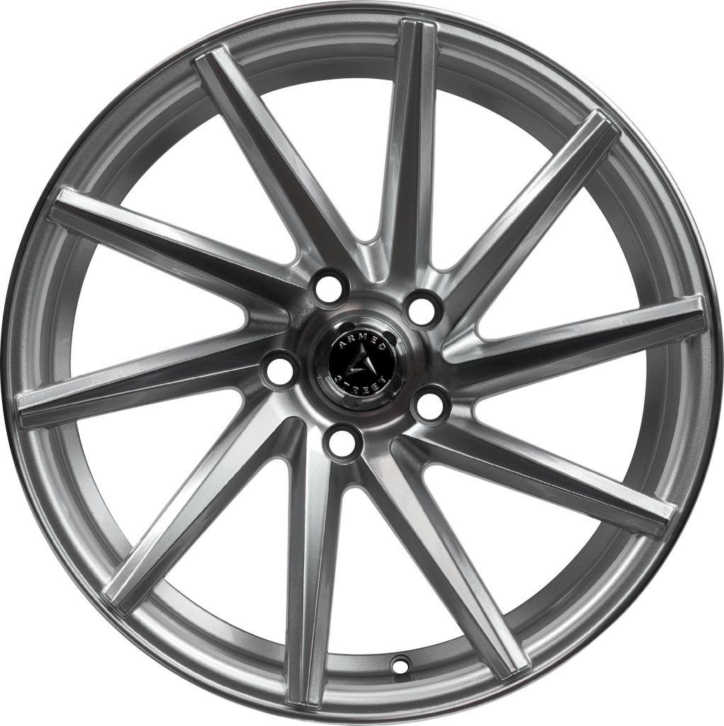 Armed Wheels .38 CAL Gloss Silver Machined Face 19x8.5 +35 5x113mm 74.1mm - Wheelwiz