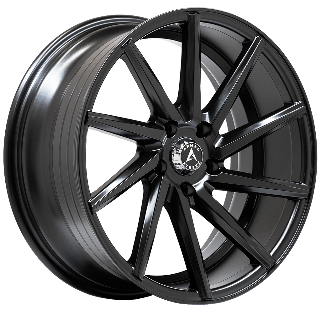 Armed Wheels .38 CAL Satin Black 18x8 +35 5x120mm 74.1mm