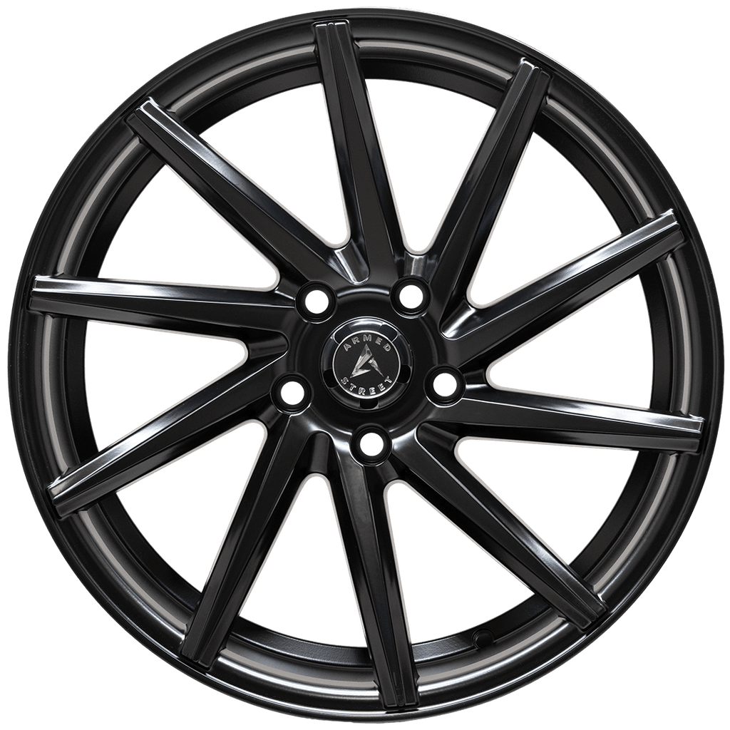 Armed Wheels .38 CAL Satin Black 18x8 +35 5x113mm 74.1mm - Wheelwiz