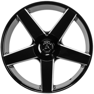 Armed Wheels Hustler Gloss Black Milled 22x9.5 +25 6x135mm 87.1mm