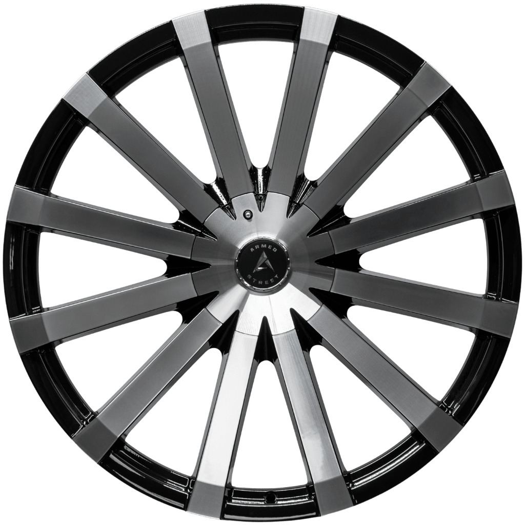 Armed Wheels Outlaw Gloss Black Machined Face 24x10 +25 Custom 87.1mm