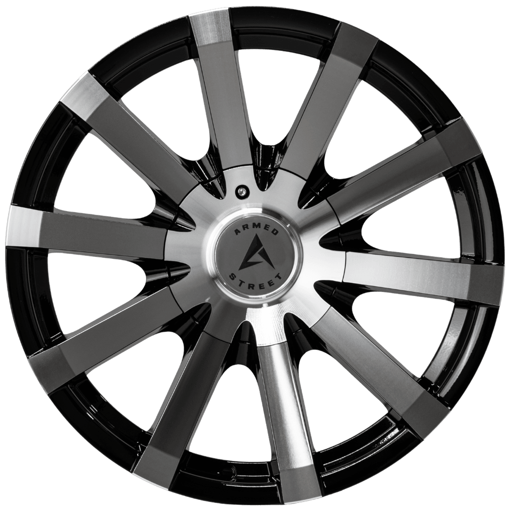 Armed Wheels Outlaw Gloss Black Machined Face 18x8 +20 Custom 87.1mm