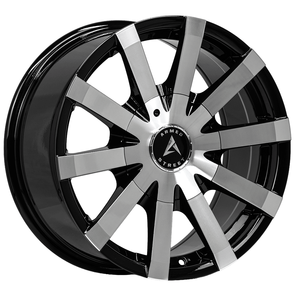 Armed Wheels Outlaw Gloss Black Machined Face 17x8 +35 5x113mm 74.1mm