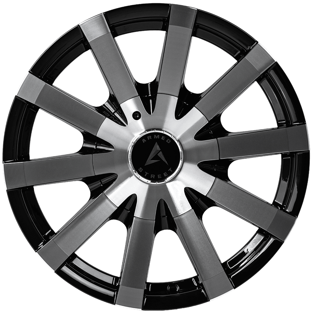 Armed Wheels Outlaw Gloss Black Machined Face 17x8 +20 5x113mm 74.1mm