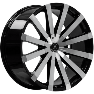Armed Wheels Outlaw Gloss Black Machined Face 22x9.5 +25 Custom 87.1mm