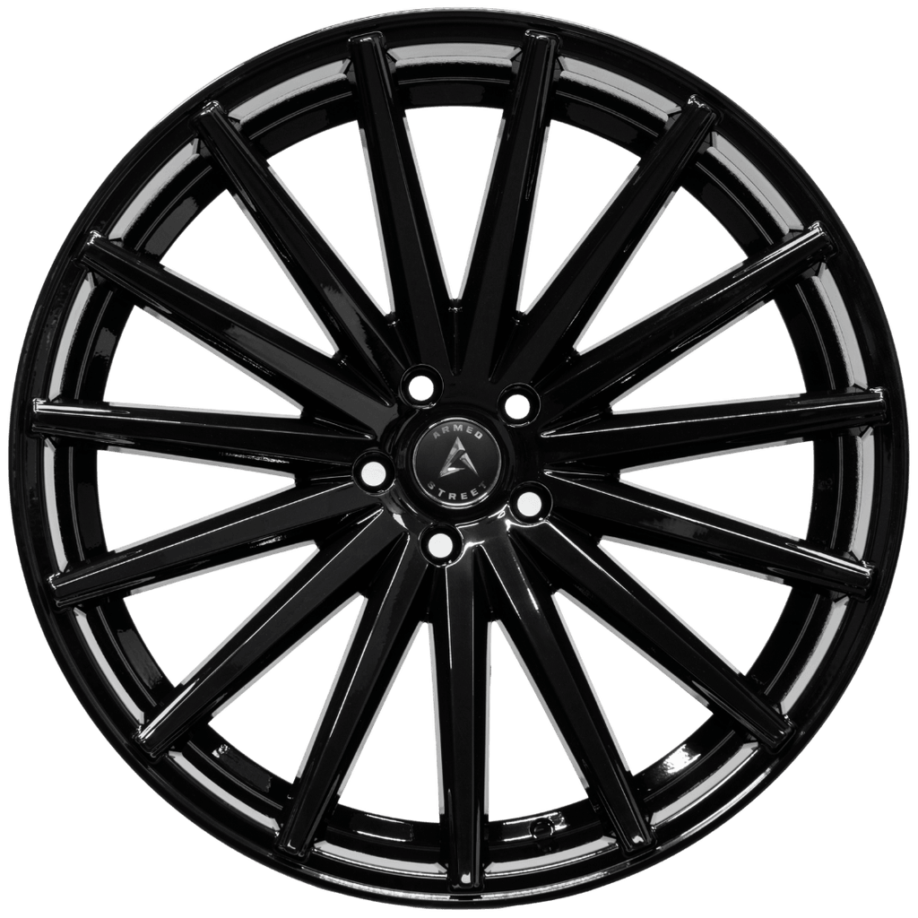 Armed Wheels Rival Gloss Black 22x11.5 +10 5x127mm 78.1mm