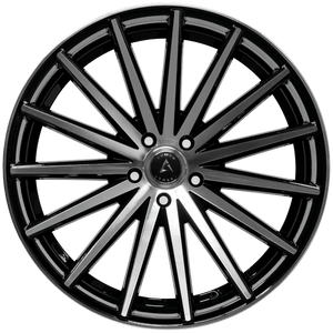 Armed Wheels Rival Gloss Black Machined Face 22x11.5 +30 5x120mm 74.1mm