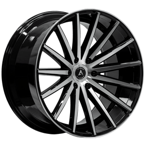 Armed Wheels Rival Gloss Black Machined Face 22x11.5 +30 6x135mm 87.1mm