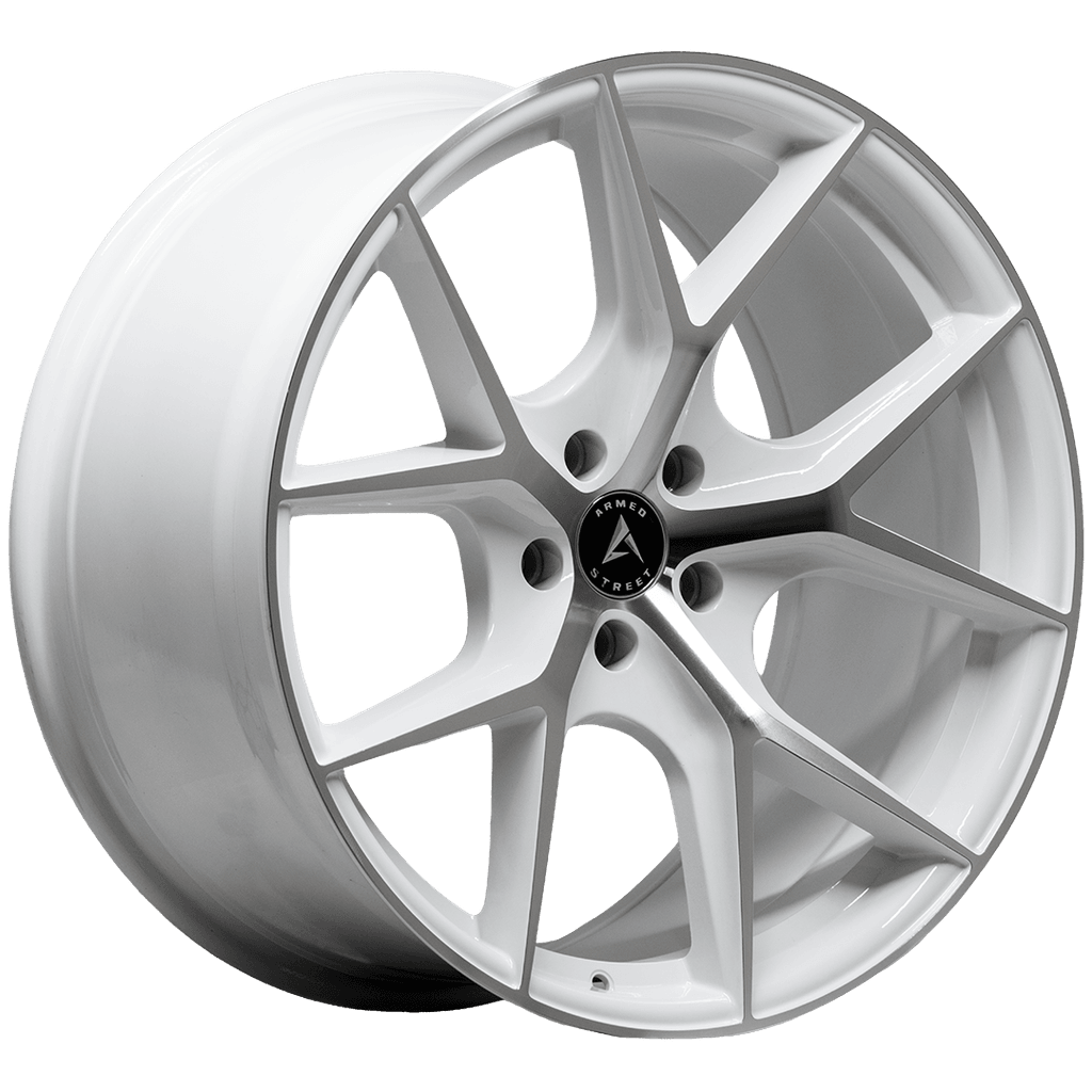 Armed Wheels Sniper Gloss White Machined 20x10 +37 5x113mm 74.1mm