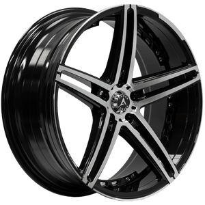 Armed Wheels Stealth Gloss Black Machined Face 20x8.5 +35 5x113mm 74.1mm
