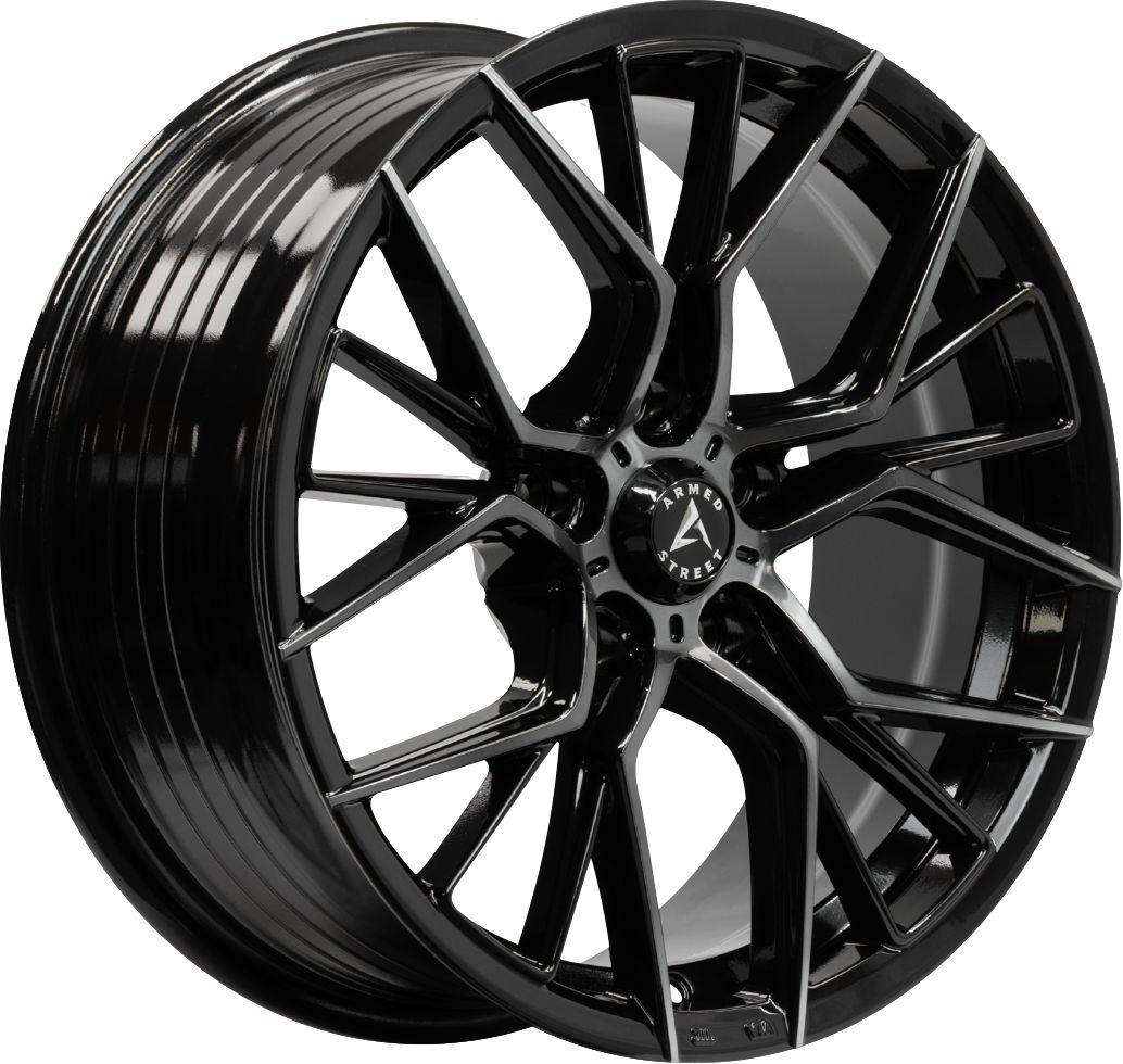 Armed Wheels Tactical Gloss Black Machined + Black Clear Coat 19x9.5 +35 5x113mm 74.1mm