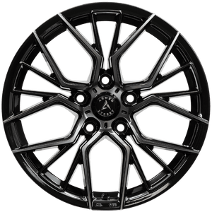 Armed Wheels Tactical Gloss Black Machined + Black Clear Coat 17x7.5 +30 5x113mm 74.1mm